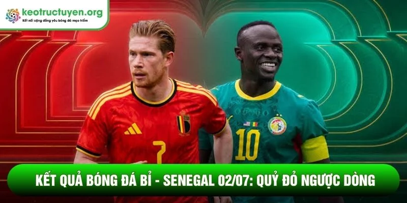 Kết quả bóng đá Bỉ - Senegal 02/07
